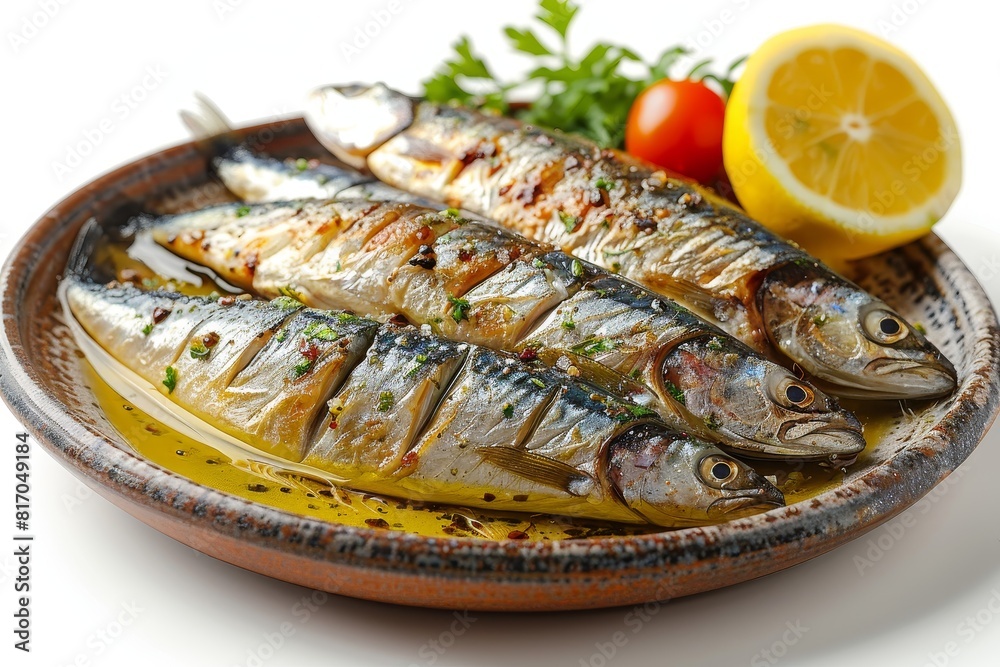 Anchovy fish preserved in oil, suitable for food packaging designs. Anchovy fish preserved in oil, suitable for food packaging designs.