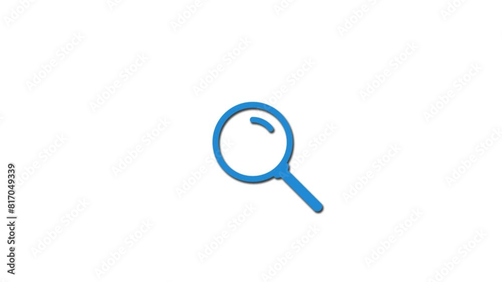 Abstract magnifying glass icon animation Abstract magnifying glass icon animation