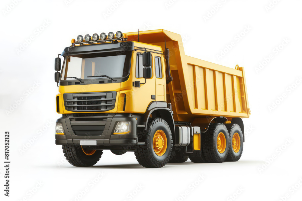 yellow dump truck Isolated on white background yellow dump truck Isolated on white background