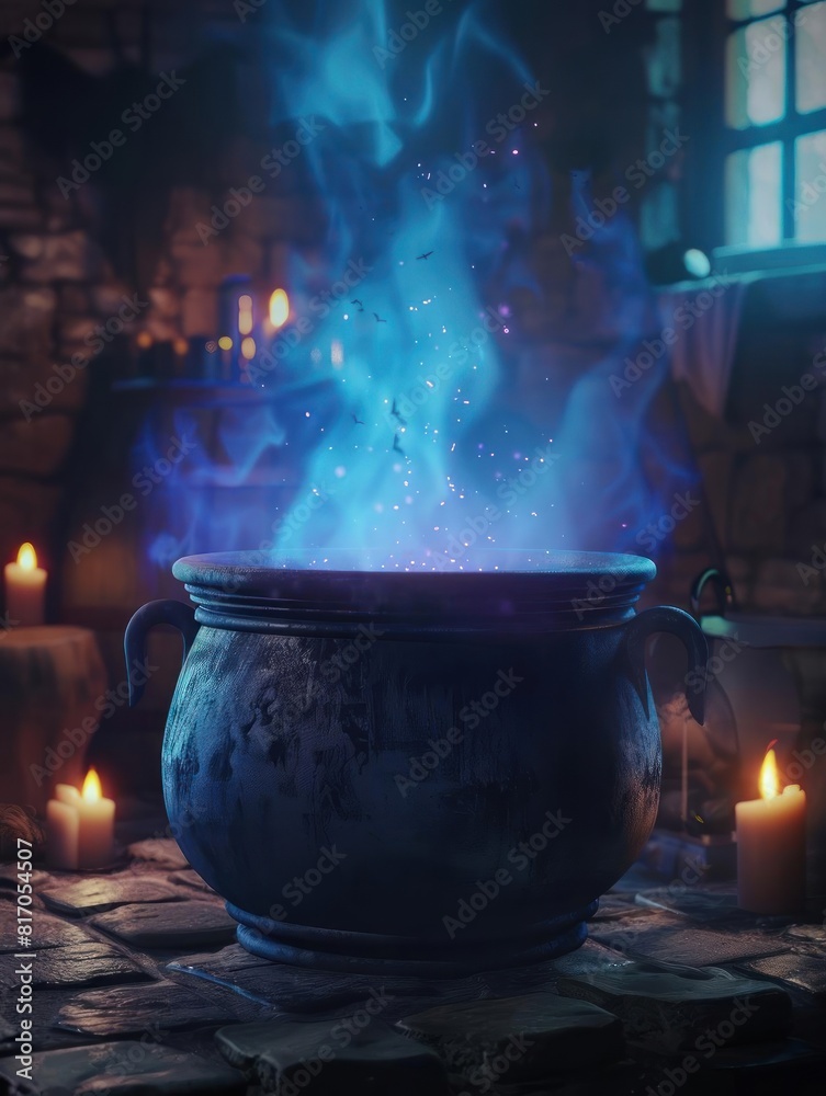 Cauldron flat design front view potion brewing workshop theme Cauldron flat design front view potion brewing workshop theme