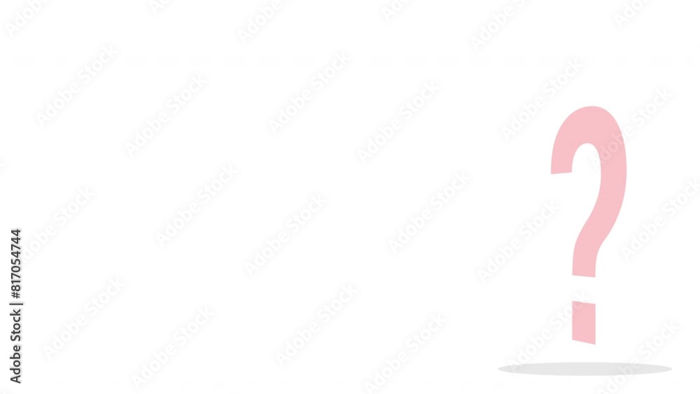 Red questions mark rotate for background video