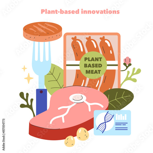 Emerging Ingredients. Flat Vector Illustration