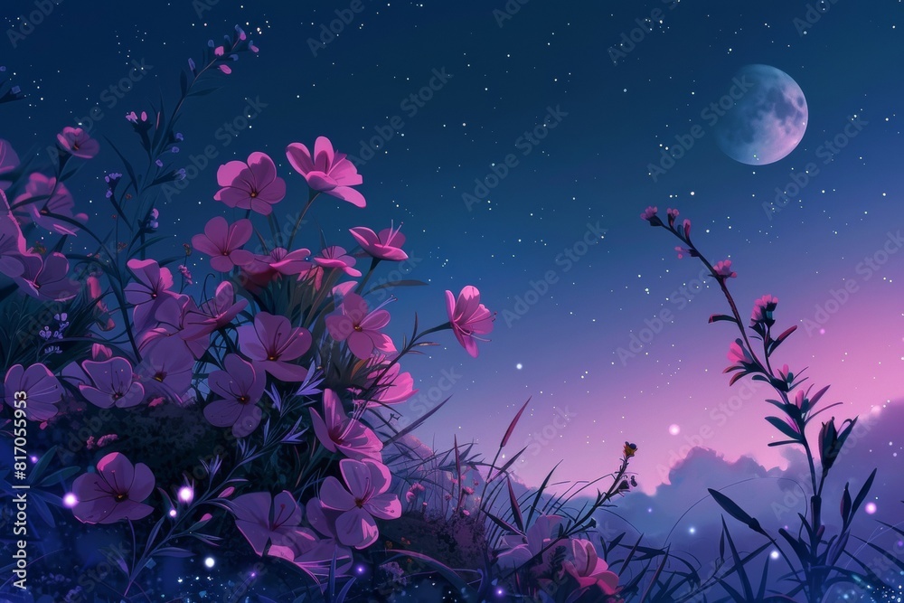 Delicate petals unfolding in lofi silence