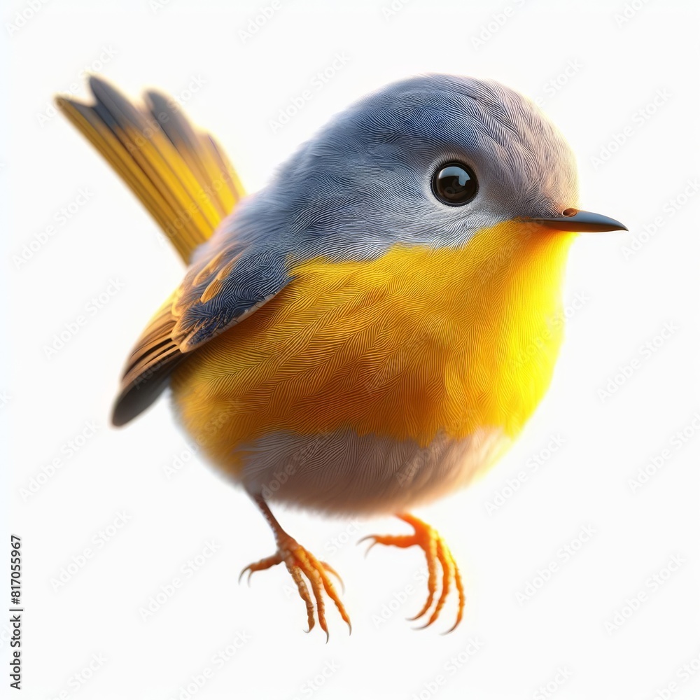 yellow and blue bird