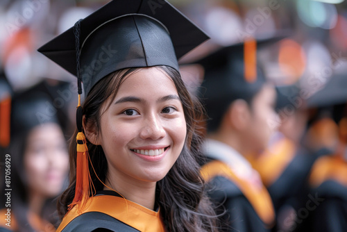 Malay graduate student celebrating graduation day from university