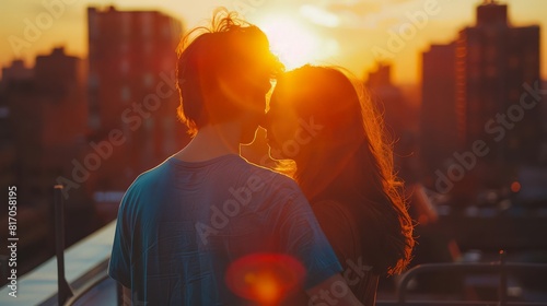 Young Couple Exchanging Promises in Enchanted Setting photo