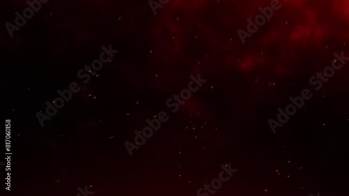 abstract red and white particles looping.background  animation.4K Footage 