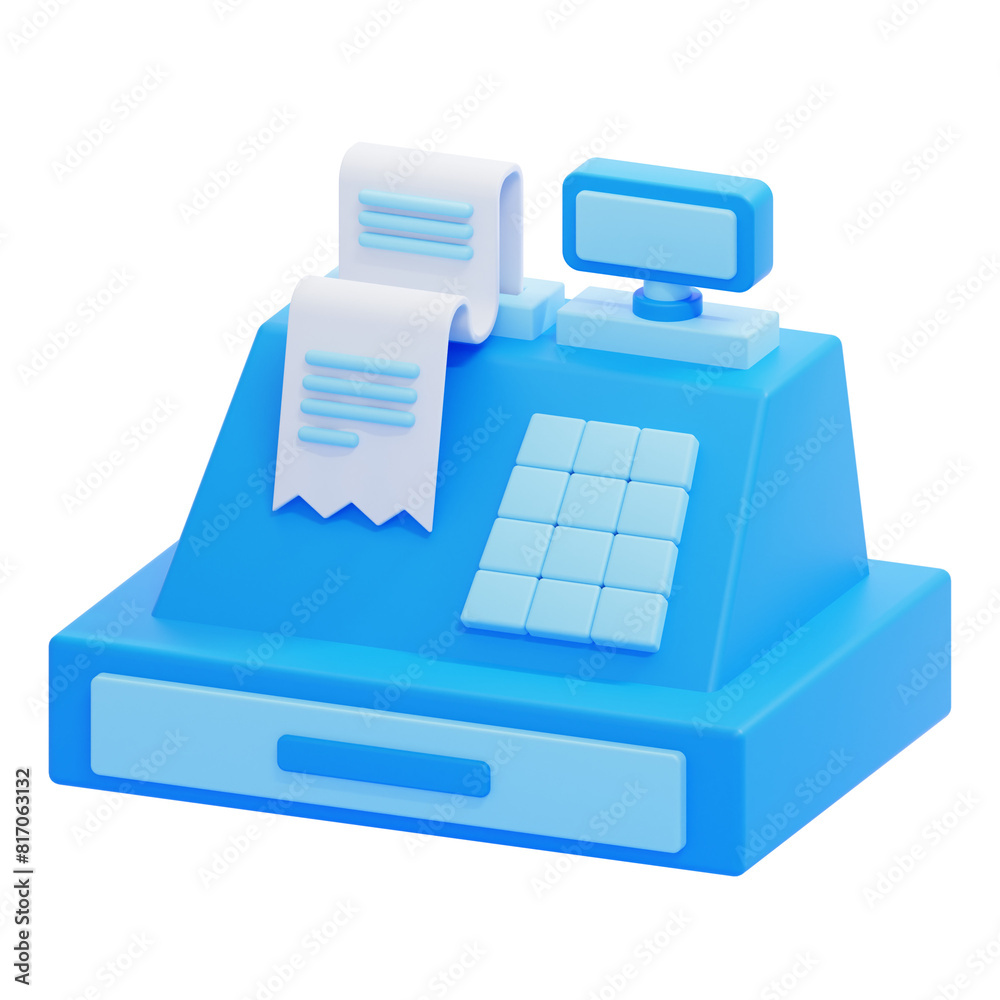 PNG 3D Cash Register icon isolated on a white background PNG 3D Cash Register icon isolated on a white background