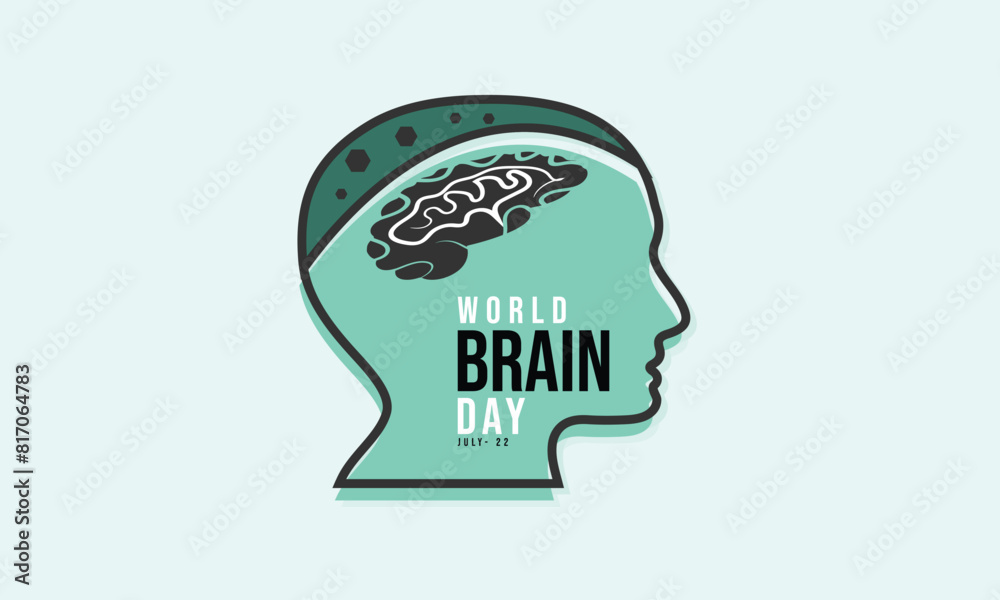 World Brain Day. background, banner, card, poster, template. Vector illustration. World Brain Day. background, banner, card, poster, template. Vector illustration.