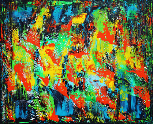 Abstract art painting colorful colors
