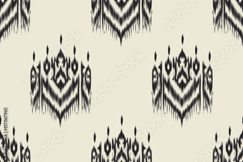 Abstract ethnic art ikat seamless pattern in tribal, folk embroidery and Mexican style. Aztec geometry Graphic Arts, Carpet Design, Wallpaper, Wrapping, Clothing