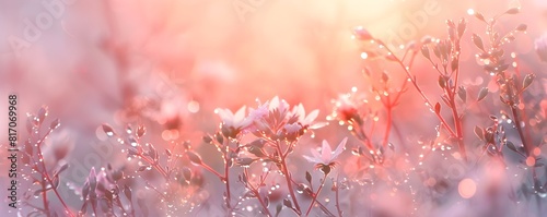Dewy Flower Meadow with Sof...