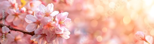 Delicate Cherry Blossoms in...