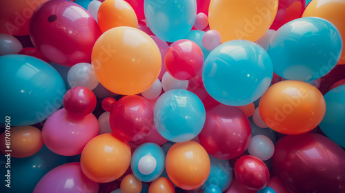 Colorful and fun party mood balloon background photo