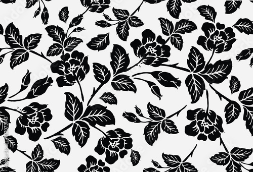 Indonesian batik motifs with very distinctive plant patterns
