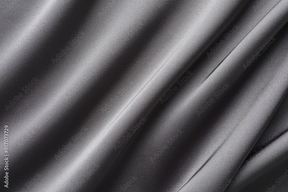 Texture of beautiful light grey silk fabric as background, closeup