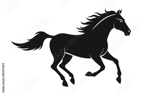 A Running Horse Silhouette