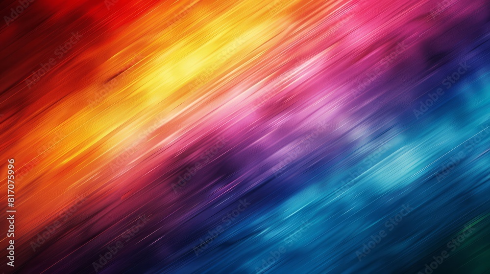 A blurred background with horizontal stripes in neon shades of the rainbow, perfect for a high-energy pride celebration