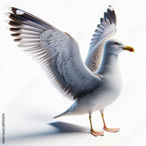 seagull on a white background © Deanmon