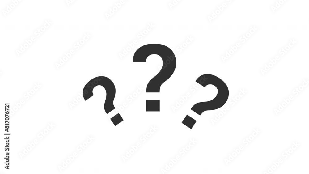 Black questions mark pop up video Black questions mark pop up video