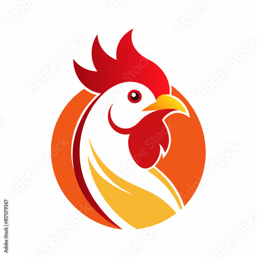 Chicken logo. Farm animal symbol or label vector © ArtfuIInfusion769