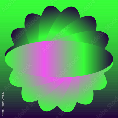 Violet, neon light green background. Abstract purple pink geometric shape. Glitch Art trippy digital screen. Backdrop. banner. Template. Creative flyer. Tech Card. Wallpaper. Cybersecurity. Flower.