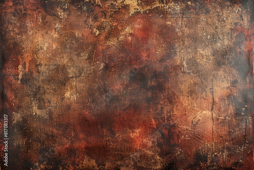 Inferno Unleashed. A Deep Red Abstract with Dark Accents and Rich Texture.