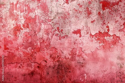 Crimson Mosaic. Weathered Textures and Scarlet Hues in Abstract Art.