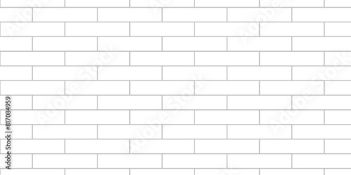 White brick background texture. White brick pattern and background wall brick. white background with squares. photo