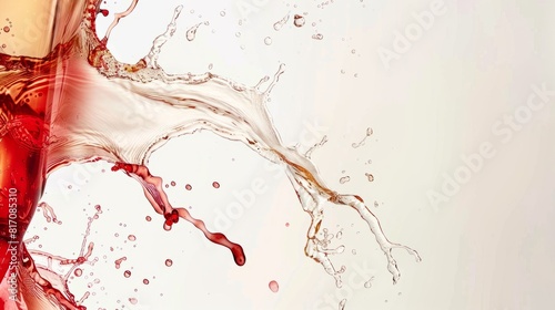 Red and white wine splash with copy space, wine day