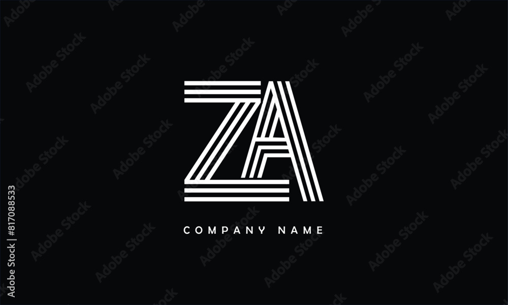 ZA, AZ, Z, A Abstract Letters Logo Monogram ZA, AZ, Z, A Abstract Letters Logo Monogram