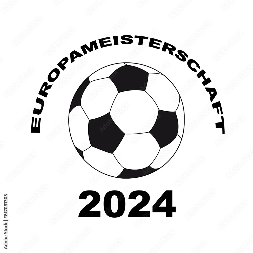 Illustration Und Symbol Europameisterschaft 2024 Mit Fu ball Und illustration-und-symbol-europameisterschaft-2024-mit-fu-ball-und