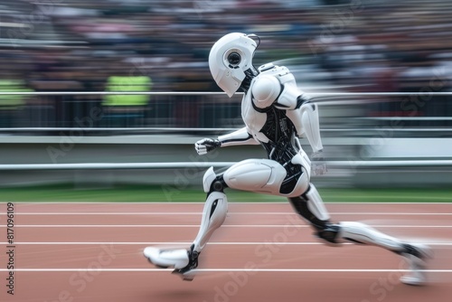 A Race for the Ages: Human vs. Machine in Olympic Sprint © Andrii 