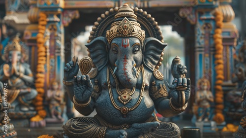 Divine Ganesha: Embracing the Blessings of Lord Ganesha © dimensdesign