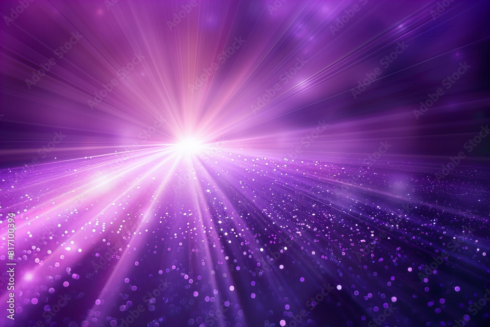 Purple background with star burst and small dots
