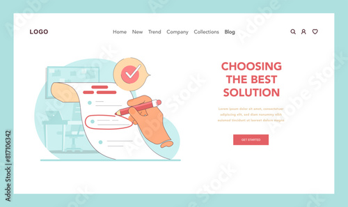 Decision-making concept. Flat vector illustration