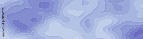 Soft blue abstract papercut design background with overlap layer, 3D papercut background. Paper cut background.  Trendy papercut design.Papercut multi layer colorful geometric pattern cutout. 