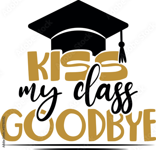Flat isolated graduation quote. Graduation quote illustration vector.