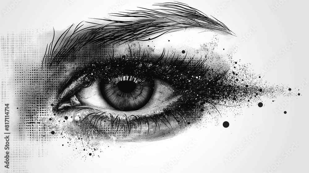 Obraz premium Abstract illustration of a human eye