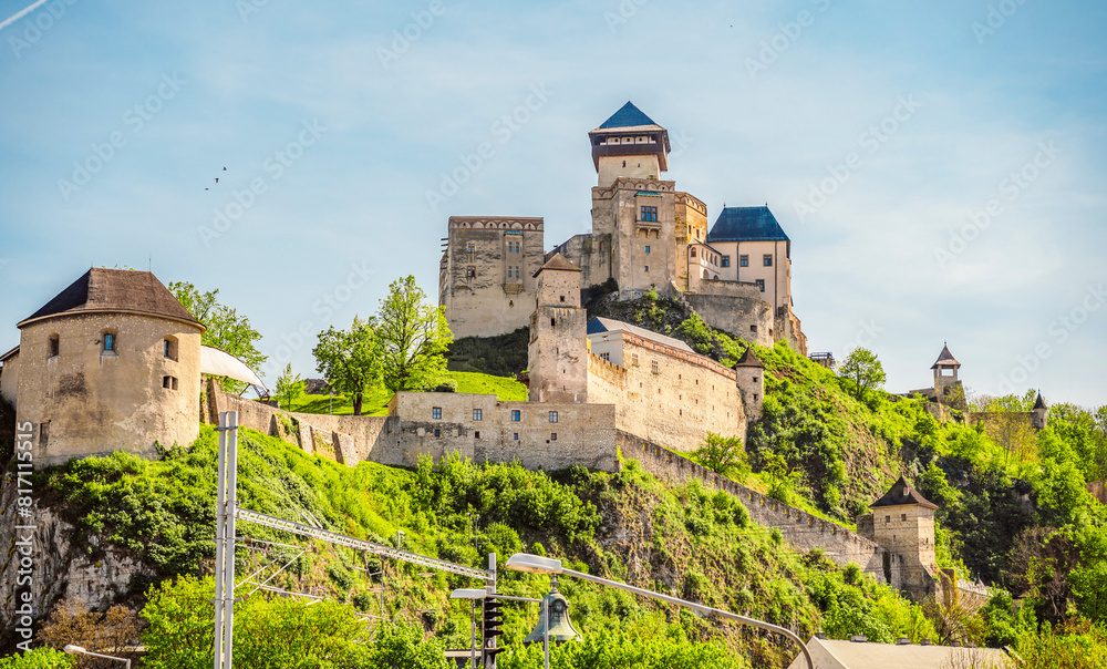 Trencin Castle in Trencin city in western Slovakia.