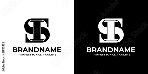 Letter SI Monogram Logo, suitable for any business with SI or IS initials