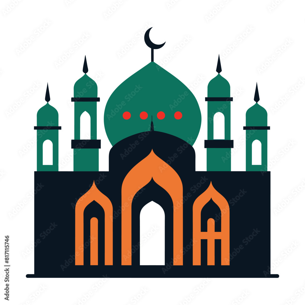 Mosque Vector Eid Mubarak Mosque
