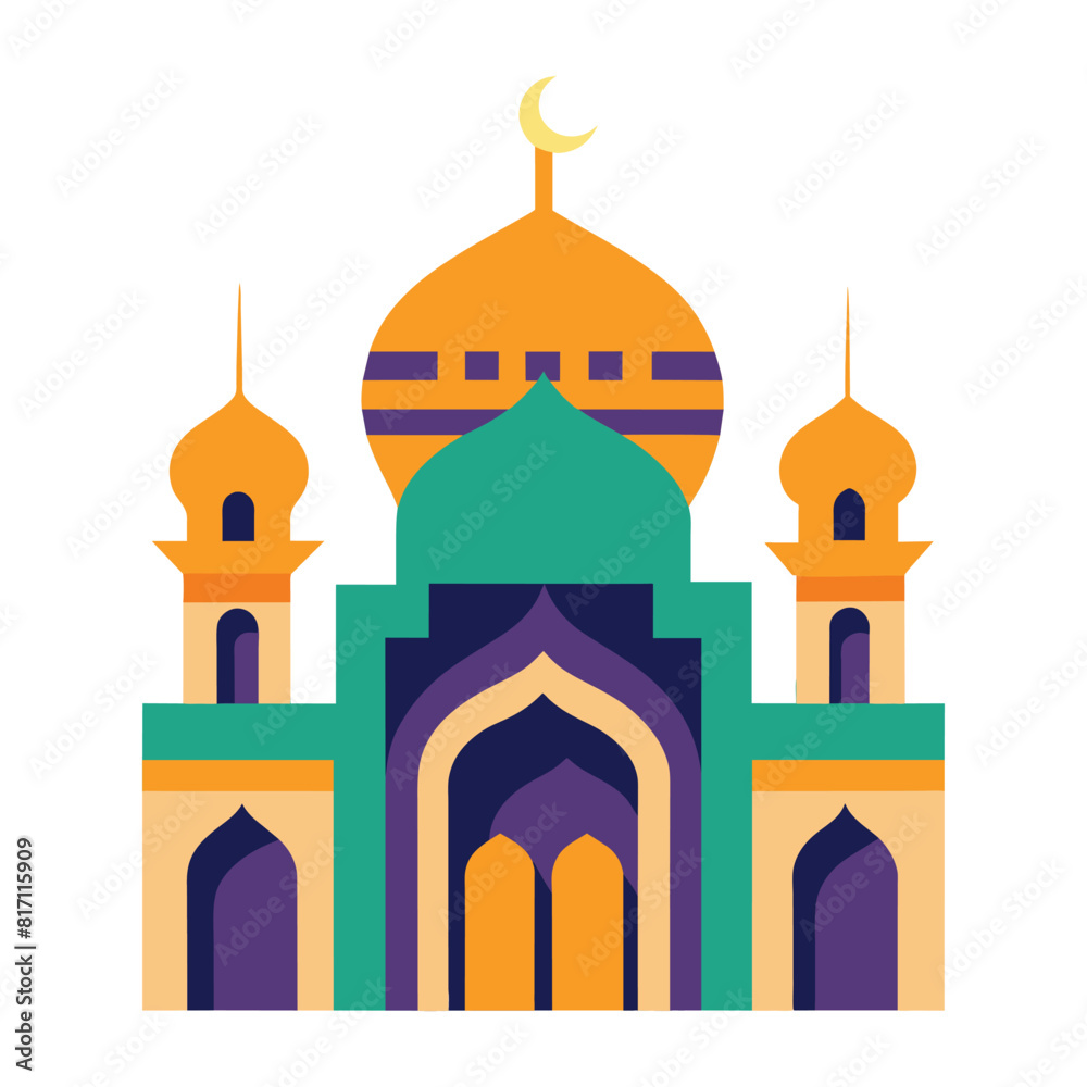 Mosque Vector Eid Mubarak Mosque
