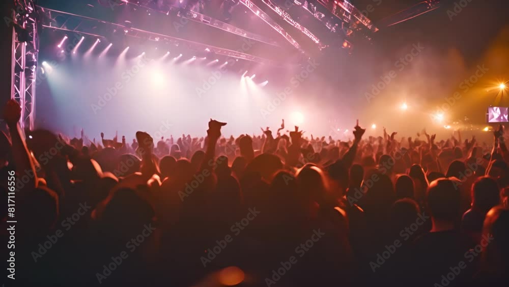 Excited Crowd of People at Concert Generative AI