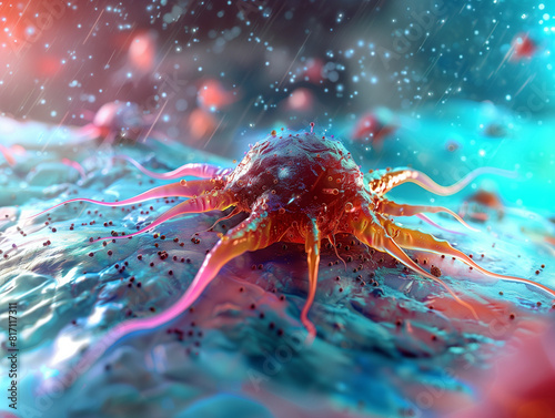 High-Resolution Image of a Human Cancer Cell