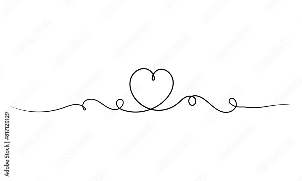 Heart line border, black doodles on a white background, business card, invitation, wedding card, valentine, Trendy minimalist illustration. Heart line border, black doodles on a white background, business card, invitation, wedding card, valentine, Trendy minimalist illustration.