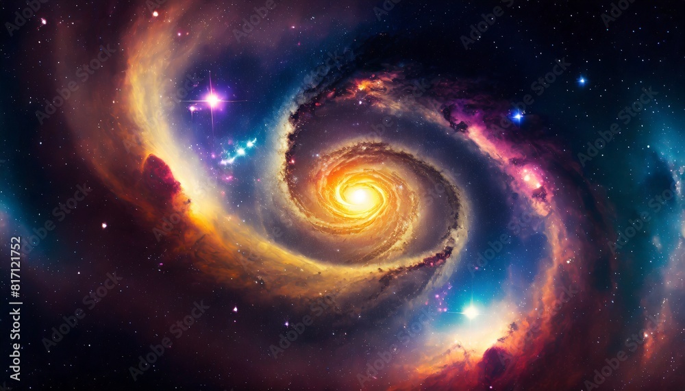 Obraz premium spiral galaxy background