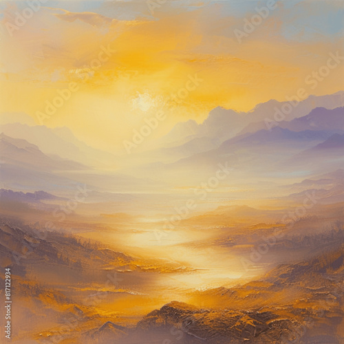 sunset in the mountains