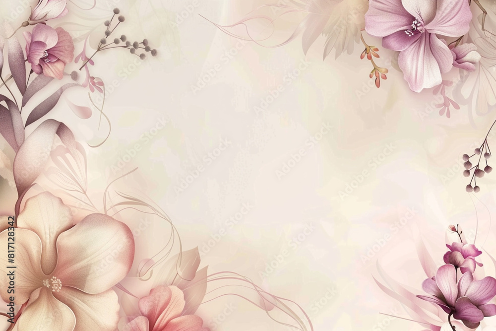 Elegant Sophisticated Floral Wedding Invitation with Orchids and Cherry Blossoms - Timeless Watercolor Digital Art Elegant Sophisticated Floral Wedding Invitation with Orchids and Cherry Blossoms - Timeless Watercolor Digital Art