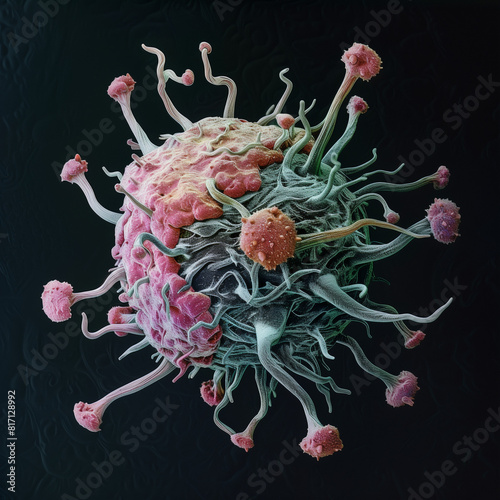 High-Resolution Image of a Human Cancer Cell